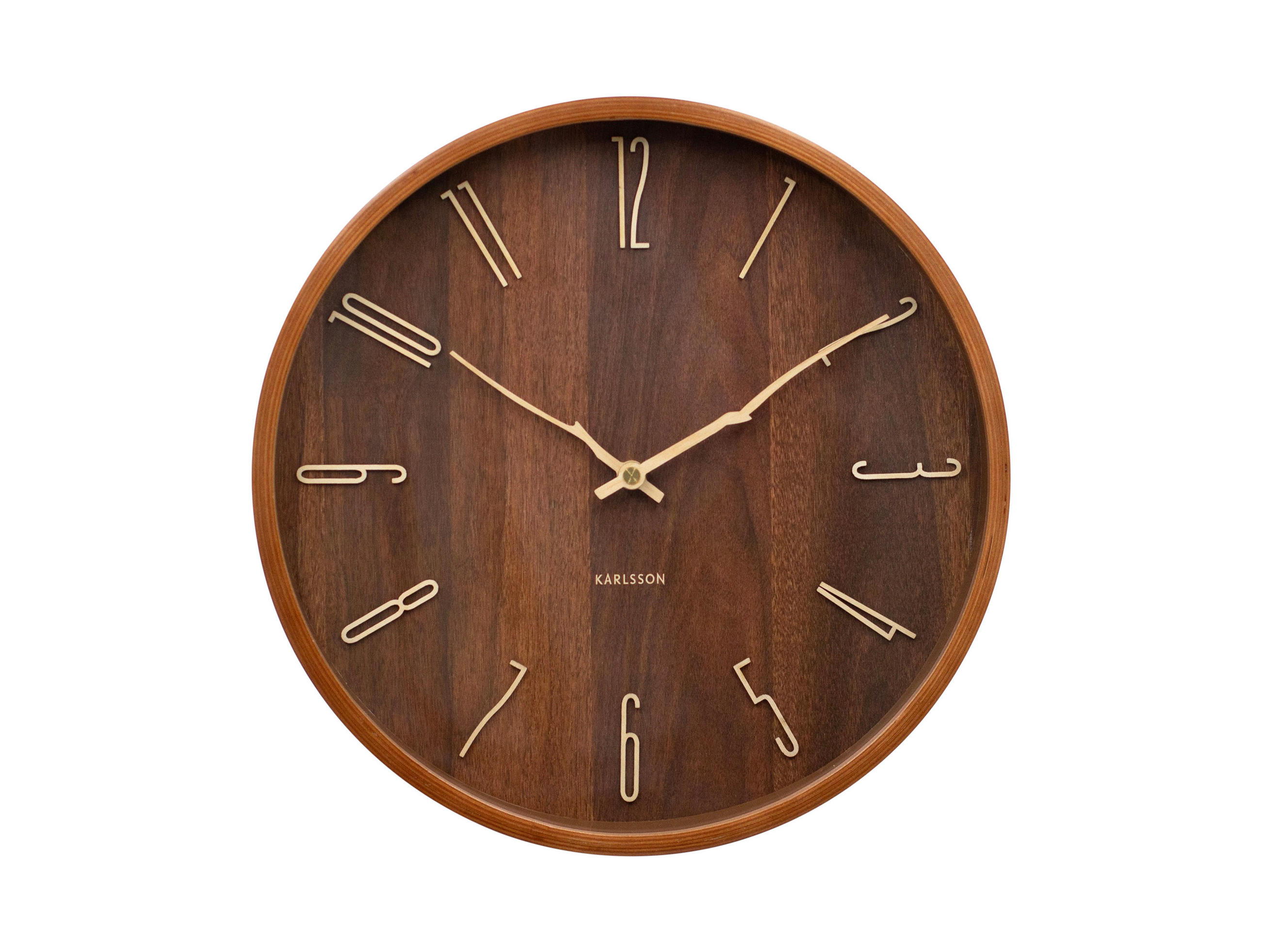 WANDUHR Rama Braun  - Braun, Basics, Holzwerkstoff (30cm) - Karlsson