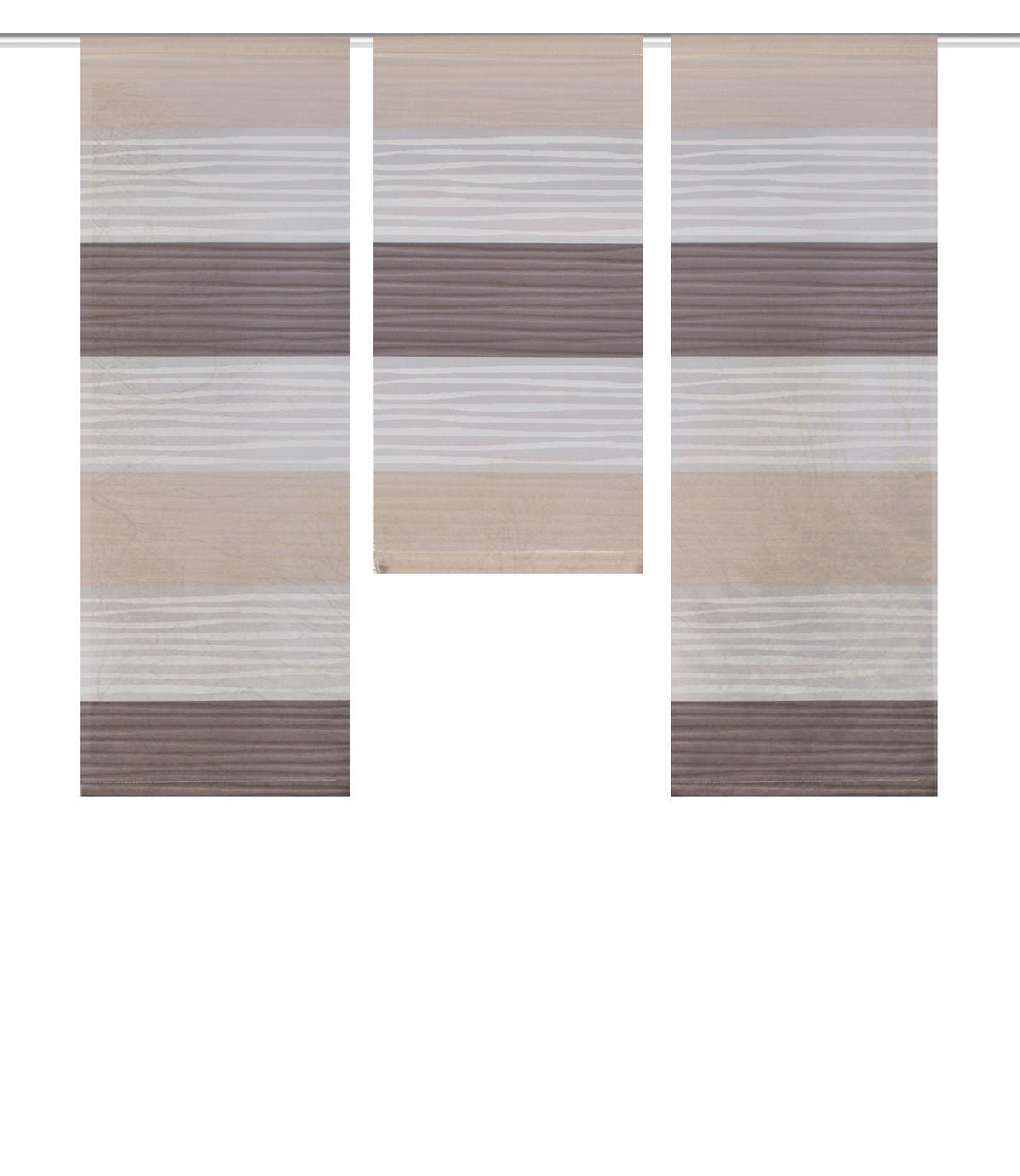 FLÄCHENVORHANG  3 Stück  blickdicht   30/80 cm  - Bernsteinfarben, KONVENTIONELL, Textil (30/80cm)