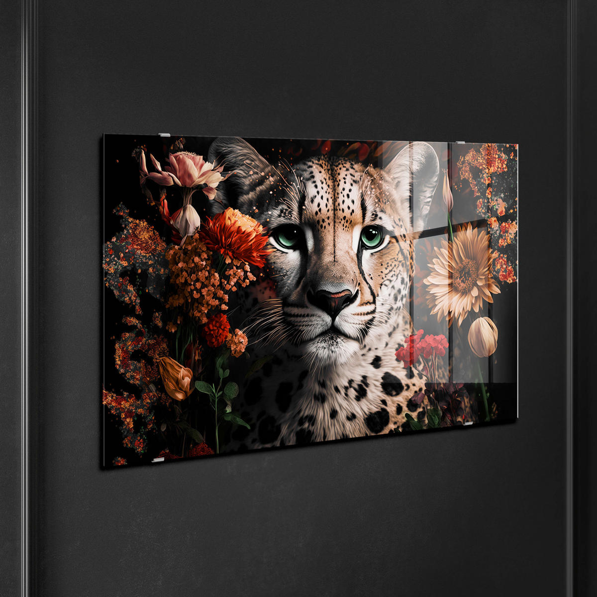 GLASBILD 120/80 cm  - Multicolor, Basics, Glas/Papier (120/80cm)