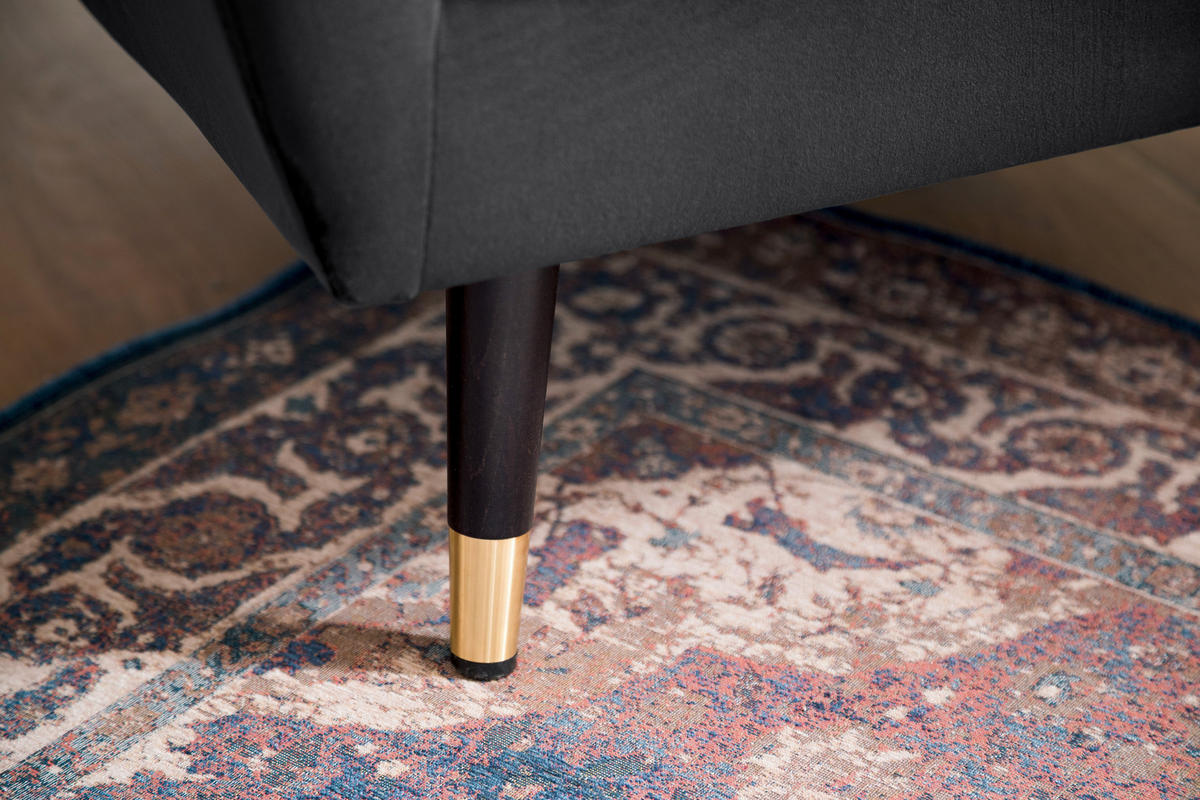 ECKSOFA Eckteil  JAPAN-REC.2S Anthrazit Samt  - Anthrazit, MODERN, Holz/Textil (269/155cm) - MID.YOU