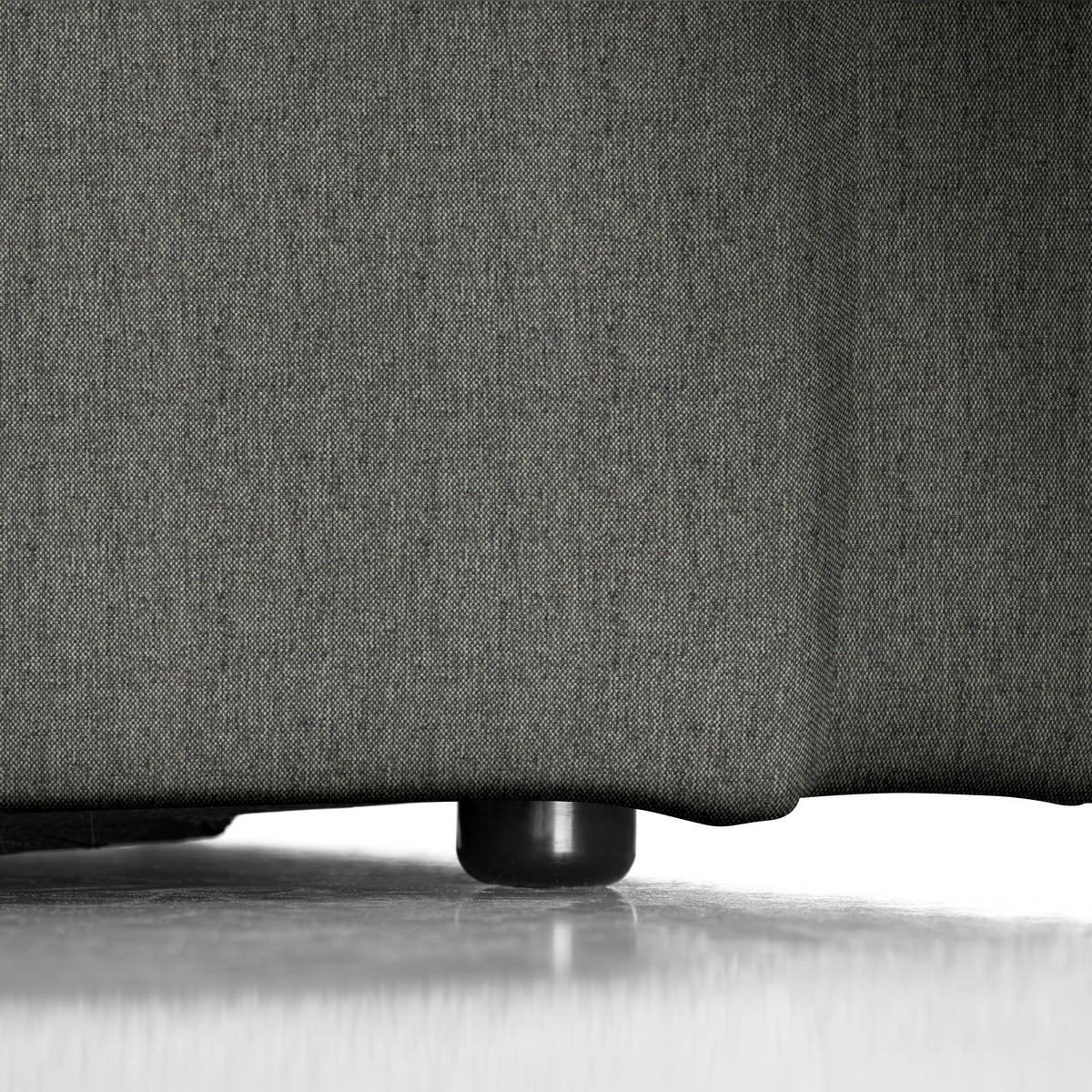 ECKSOFA Dunkelgrün Webstoff Rücken echt  - Dunkelgrün/Schwarz, Design, Kunststoff/Textil (171/290cm) - home24
