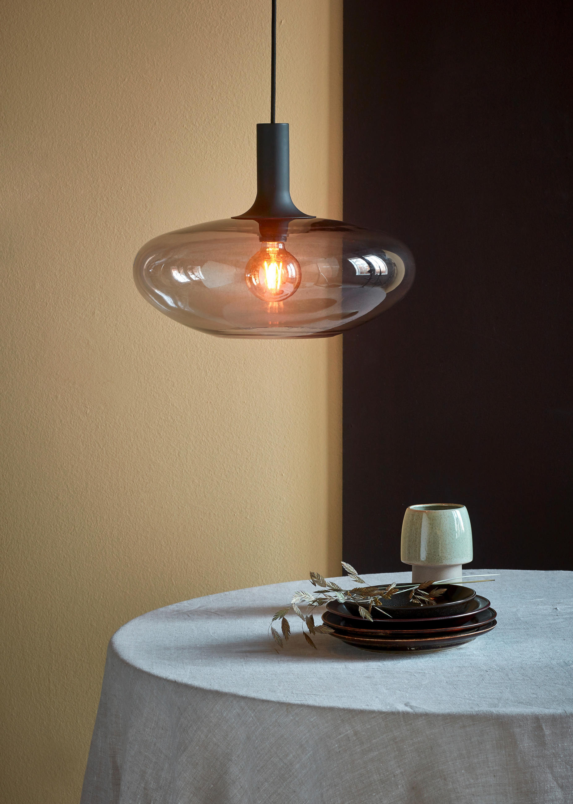 HÄNGELEUCHTE 35/330 cm - Schwarz, Basics, Glas/Metall (35/330cm) - Nordlux