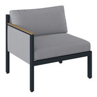 KONCOVÝ DIEL TERASOVEJ ZOSTAV drevo, kov, textil - sivá/farba tíku, Design, kov/drevo (83,5/73/76cm) - Amatio
