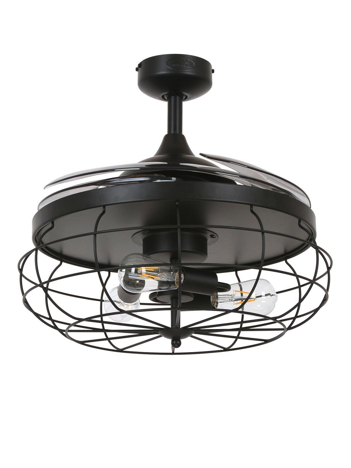 DECKENVENTILATOR  122/50 cm    - Transparent/Schwarz, Design, Kunststoff/Metall (122/50cm) - P & B