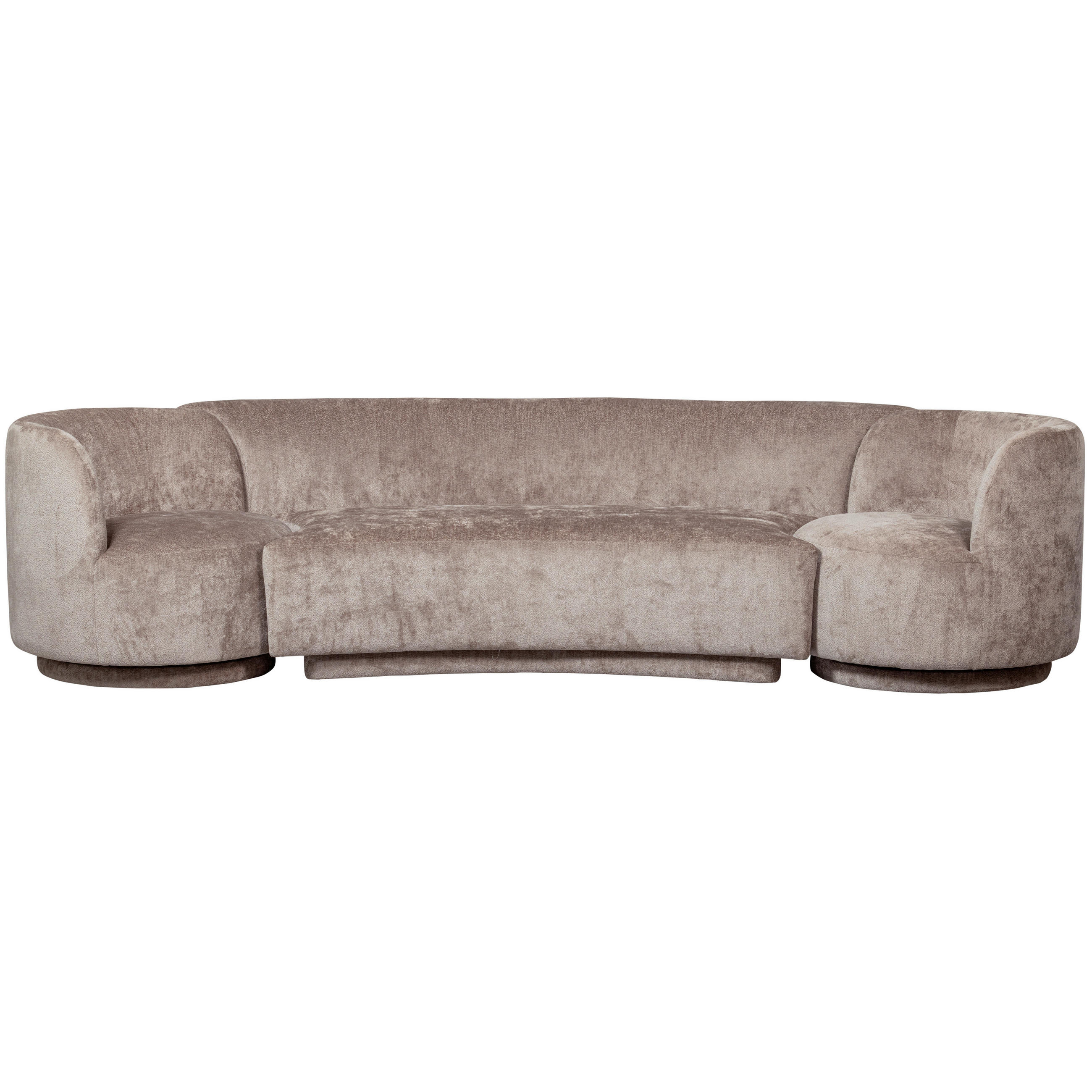 BIGSOFA Popular Chenille Taupe  - Taupe, Design, Textil (290/72/97cm) - Livetastic