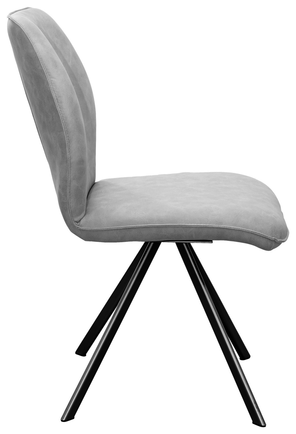 STUHL  Stoffauswahl Webstoff  Grau  - Schwarz/Grau, MODERN, Textil/Metall (50/64/87cm) - Livetastic