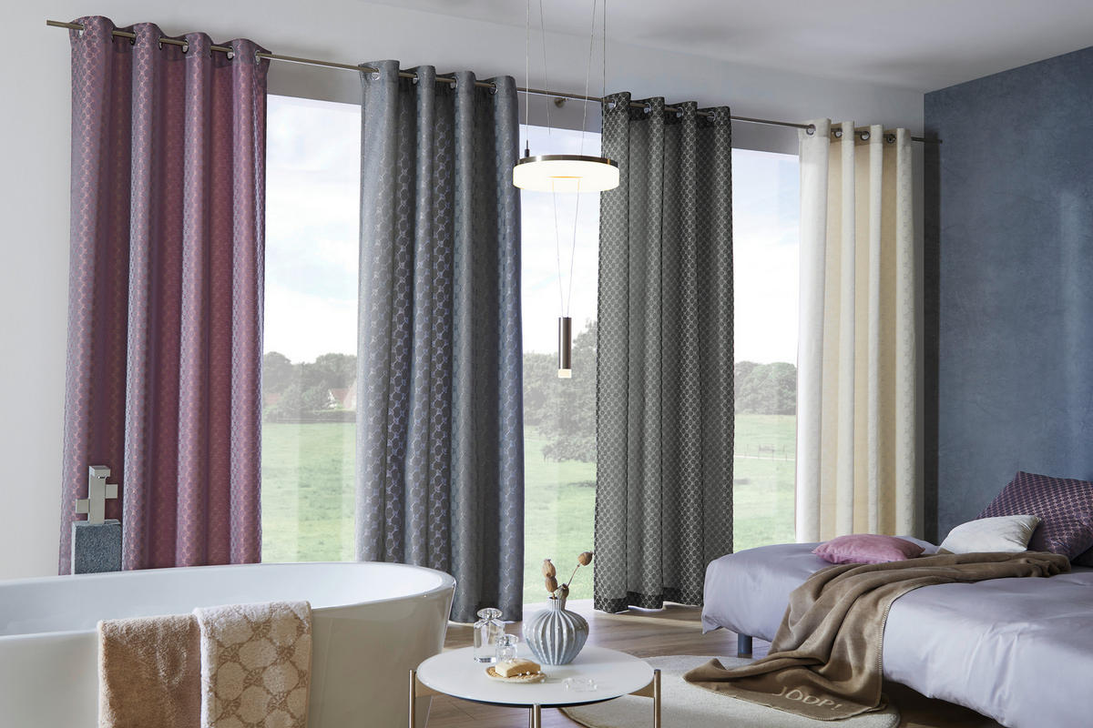 ÖSENSCHAL J-Allovers blickdicht 140/250 cm   - Silberfarben, Design, Textil (140/250cm) - Joop!