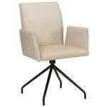 ARMLEHNSTUHL  in Stahl Mikrofaser, Webstoff  - Hellbraun/Beige, Design, Textil/Metall (49/91/60cm) - Moderano