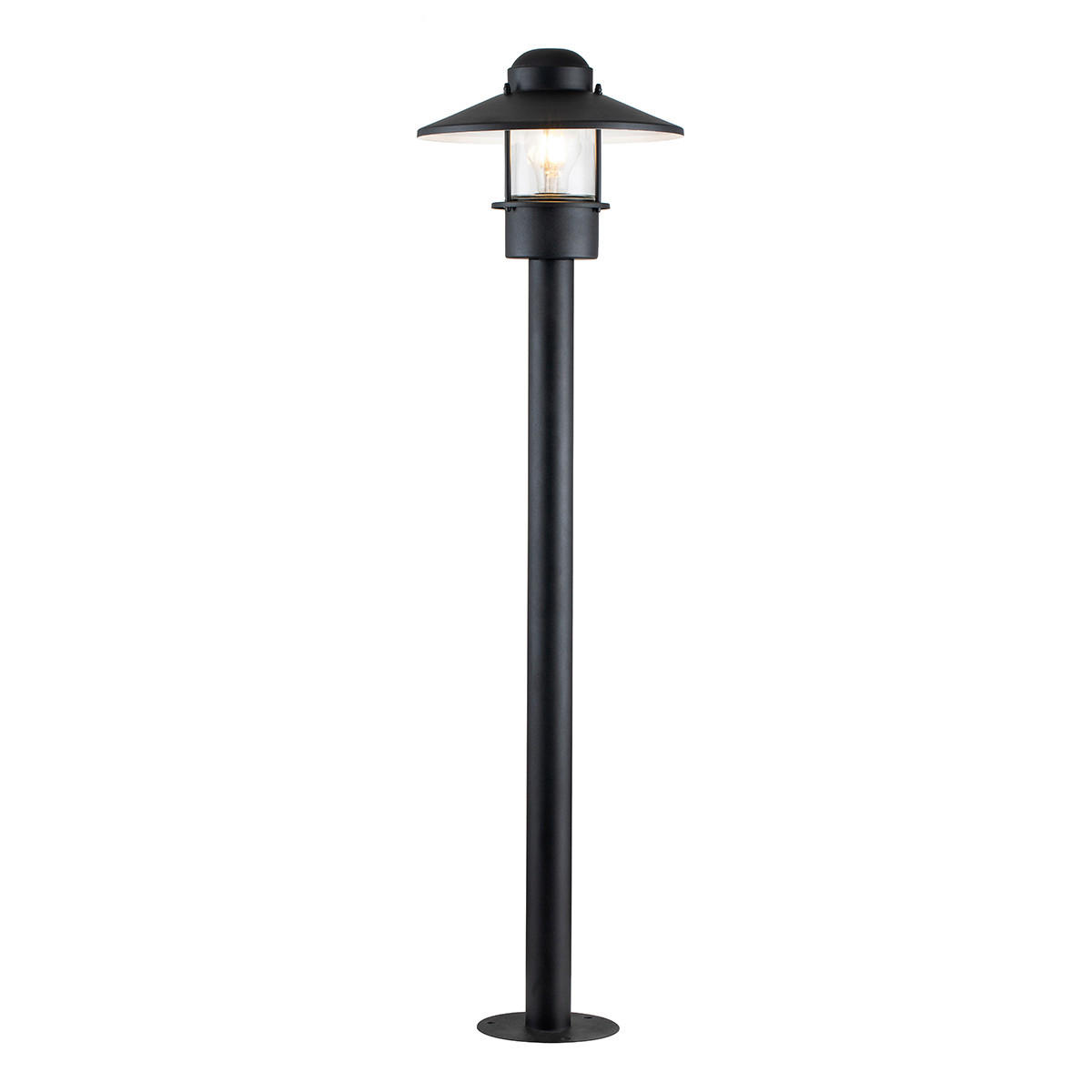 POLLERLEUCHTE Elstead Klampenborg 27.5/101.8 cm   - Schwarz, KONVENTIONELL, Glas/Metall (27.5/101.8cm) - Elstead Lighting