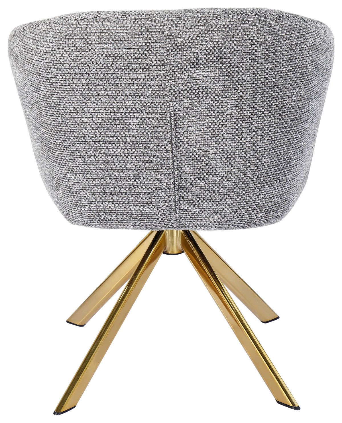 ARMLEHNSTUHL  Sitzfläche 360° drehbar Mikrofaser  Grau, Goldfarben  - Goldfarben/Grau, Design, Textil/Metall (65.5/82/61.5cm) - Hom`in