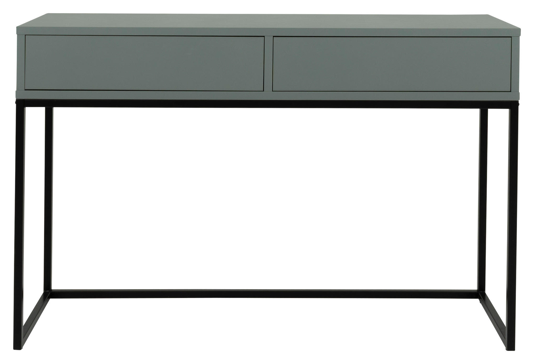 KONSOLENTISCH Schwarz, Dunkelgrün  - Dunkelgrün/Schwarz, Design, Holzwerkstoff/Metall (118/36/76cm)