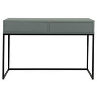 KONSOLENTISCH Schwarz, Dunkelgrün  - Dunkelgrün/Schwarz, Design, Holzwerkstoff/Metall (118/36/76cm)