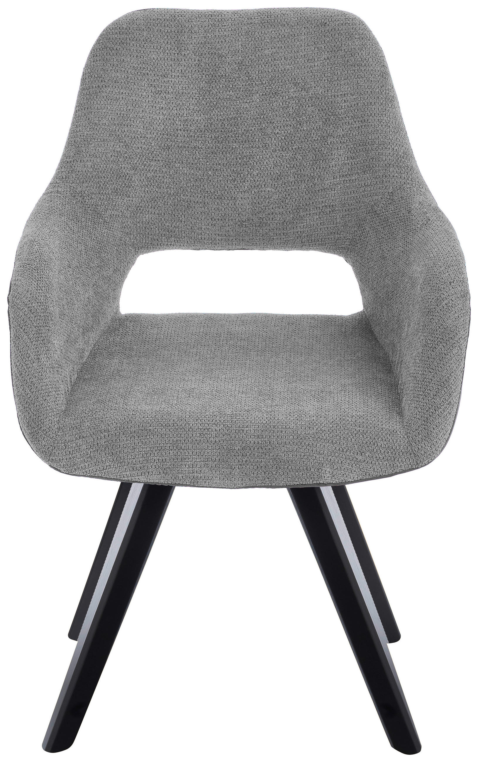 ARMLEHNSTUHL in Holz, Textil Hellgrau  - Hellgrau/Schwarz, Design, Holz/Textil (56/86/64cm) - Lomoco