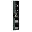 HOCHSCHRANK 38/197/32 cm  - Dunkelgrün/Schwarz, KONVENTIONELL, Holzwerkstoff/Metall (38/197/32cm) - Xora