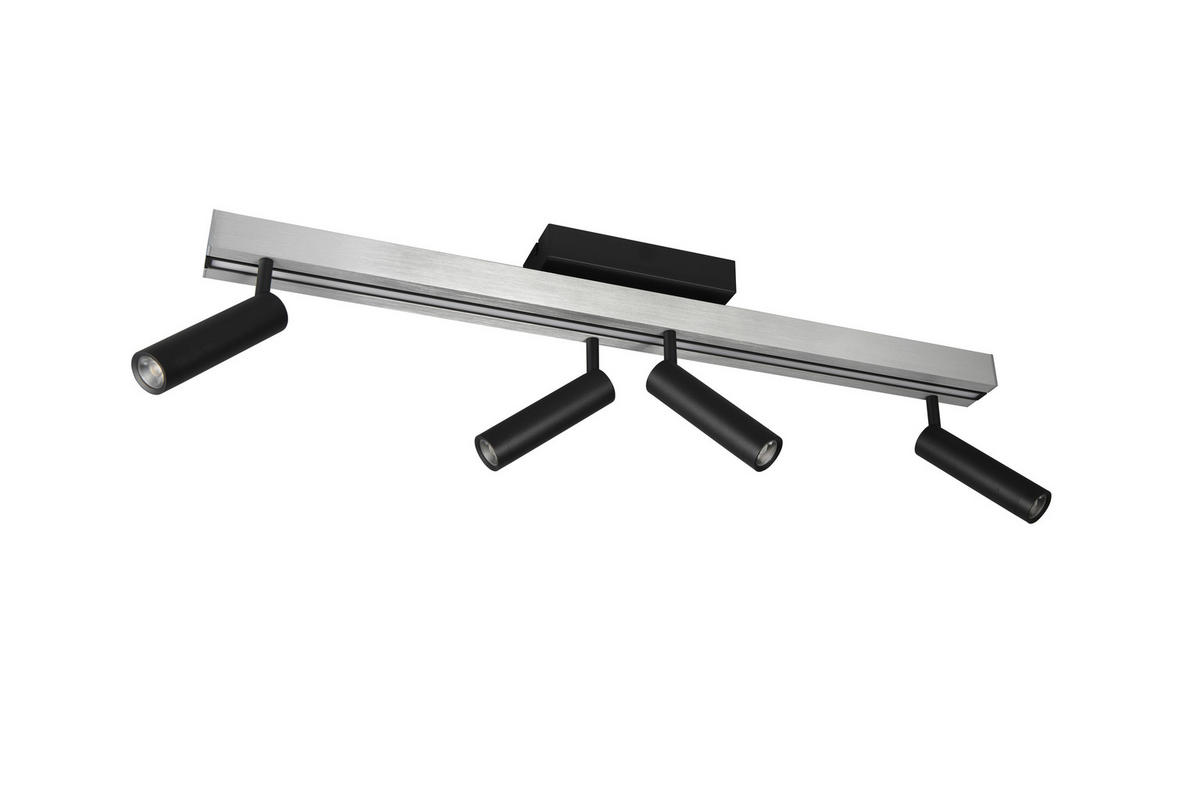 LED-STRAHLER 133/23/8,5 cm   - Schwarz/Alufarben, Basics, Metall (133/23/8,5cm)