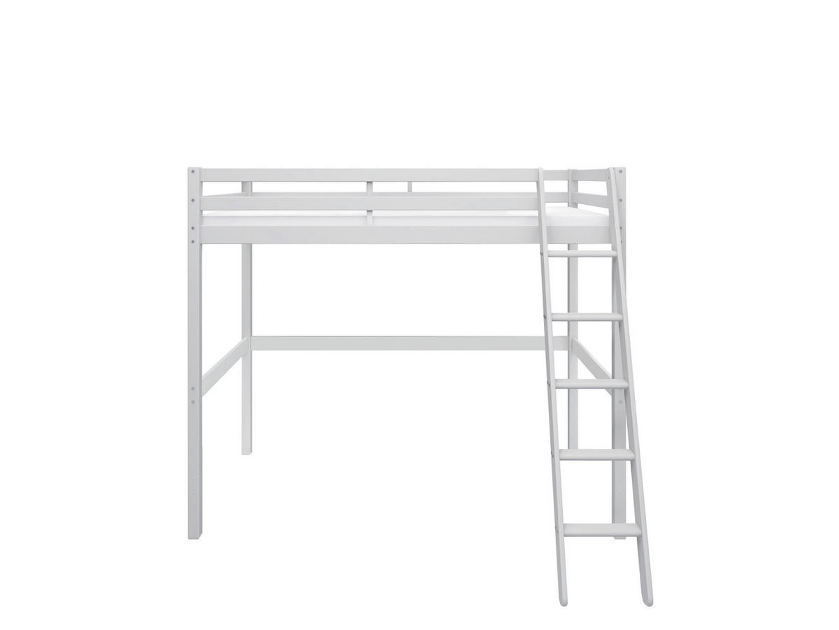 HOCHBETT 90/200 cm,  in Absturzsicherung, Rutsche, Lattenrost  - Weiß, MODERN, Holz (90/200cm) - Chameo