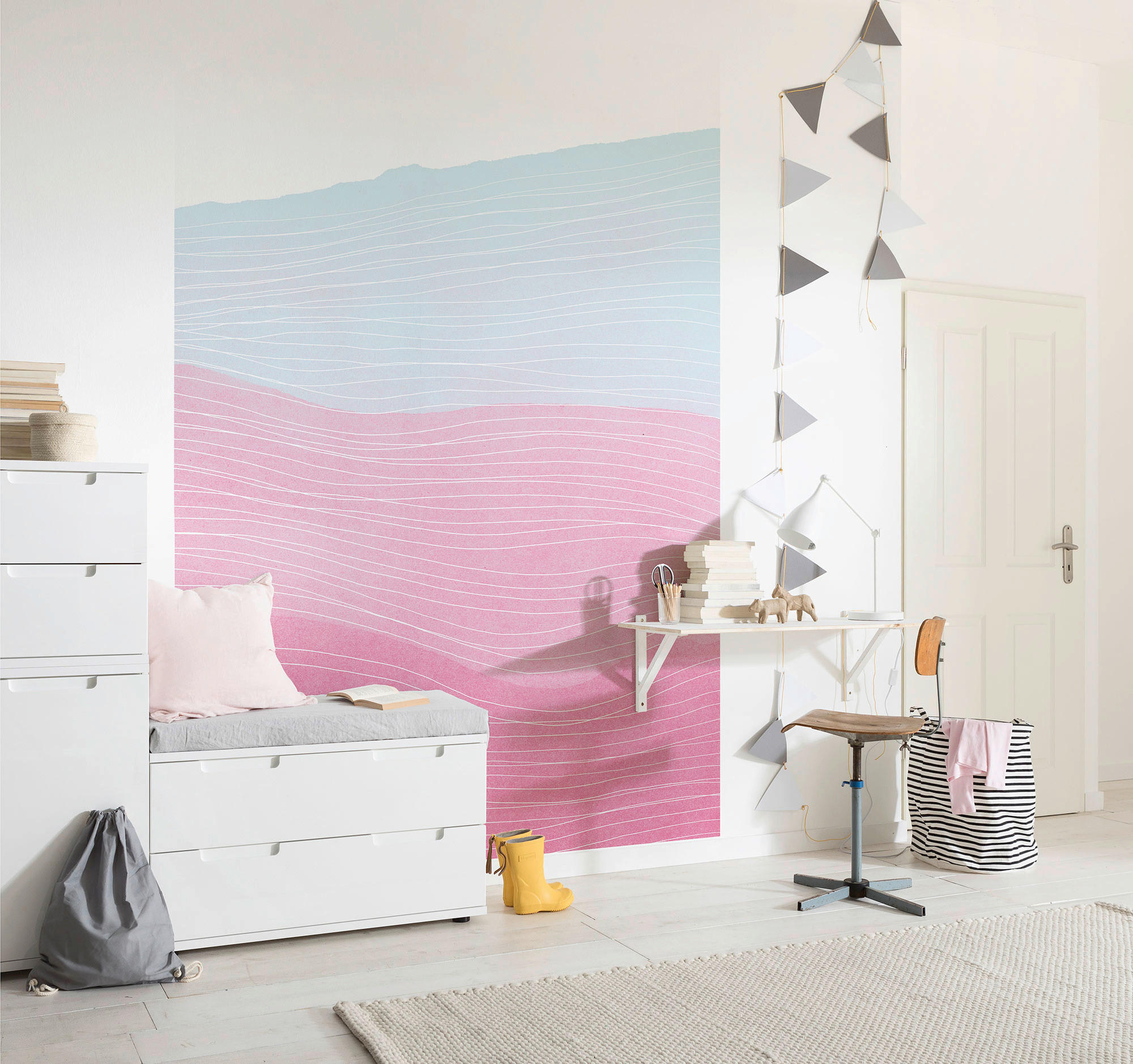 VLIESTAPETE - Pink/Rosa, Basics (200/250cm) - Xora