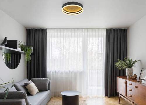 STROPNA LED-SVETILKA  Hedi //3000 K/230 V/ - zlate barve/črna, Design, kovina/umetna masa (30/7,5cm) - Globo