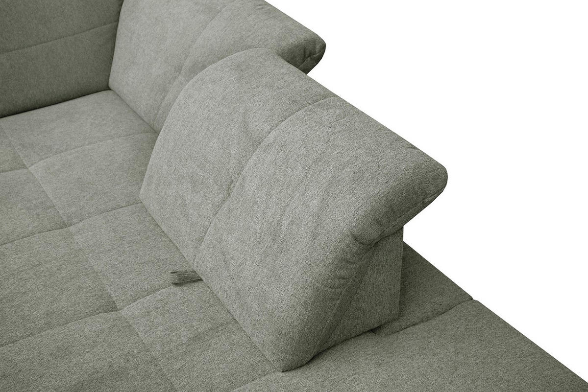 SAROKGARNITÚRA textil zöld  - krómszínű/zöld, Basics, műanyag/textil (313/242cm) - Xora