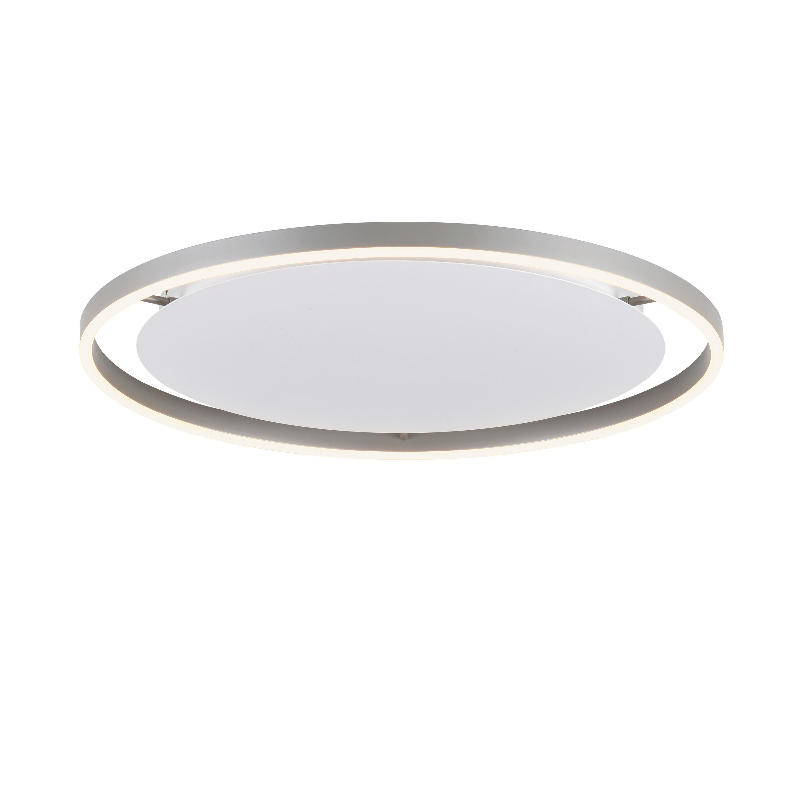 LED-DECKENLEUCHTE Riuts 58,5/58,5/5,3 cm   - Alufarben, Design, Kunststoff/Metall (58,5/58,5/5,3cm) - Just Light