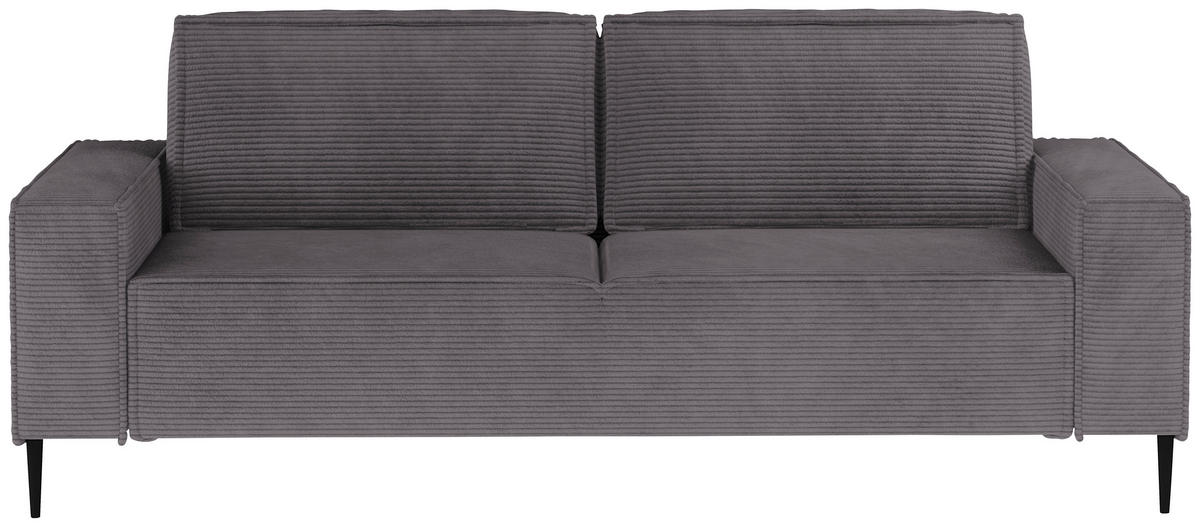 KANAPÉÁGY textil szürke  - fekete/szürke, Design, textil/fém (240/89/103cm) - Ti'me