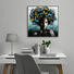 KUNSTDRUCK - Blau/Goldfarben, LIFESTYLE, Holz/Papier (85/85cm) - Monee KUNSTDRUCK - Blau/Goldfarben, LIFESTYLE, Holz/Papier (85/85cm) - Monee