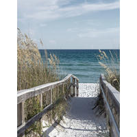 GLASBILD Strand & Meer 30/40 cm  - Multicolor, Natur, Glas (30/40cm) - Euroart