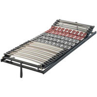 LATTENROST 90/200 cm Kopfteil, Fußteil, Mittelzone verstellbar, Birke  - Anthrazit/Weinrot, Basics, Holz (90/200cm) - Dieter Knoll