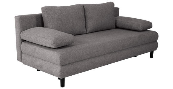 SCHLAFSOFA Lia in Webstoff Anthrazit  - Anthrazit/Schwarz, Design, Textil/Metall (197/84/92,5cm) - Hom`in