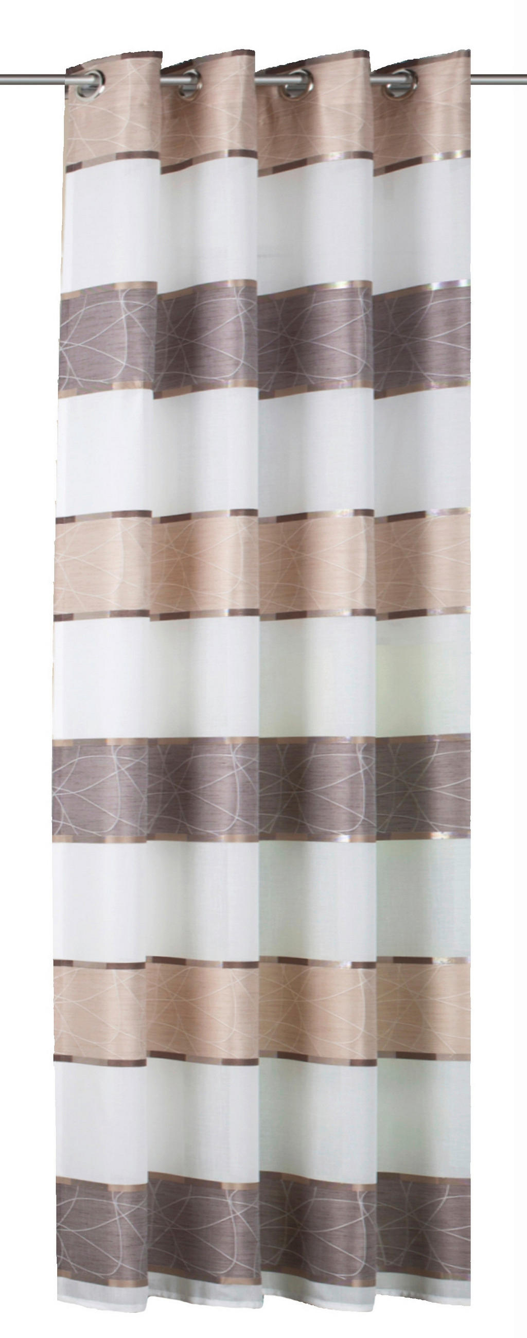 ÖSENVORHANG  - Cappuccino, Design, Textil (140/145cm) - Schmidt W. Gmbh