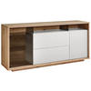 SIDEBOARD Weiss, Eiche Artisan  190/83,8/42 cm  - Weiss/Graphitfarben, Design, Glas/Holzwerkstoff (190/83,8/42cm) - Stylife