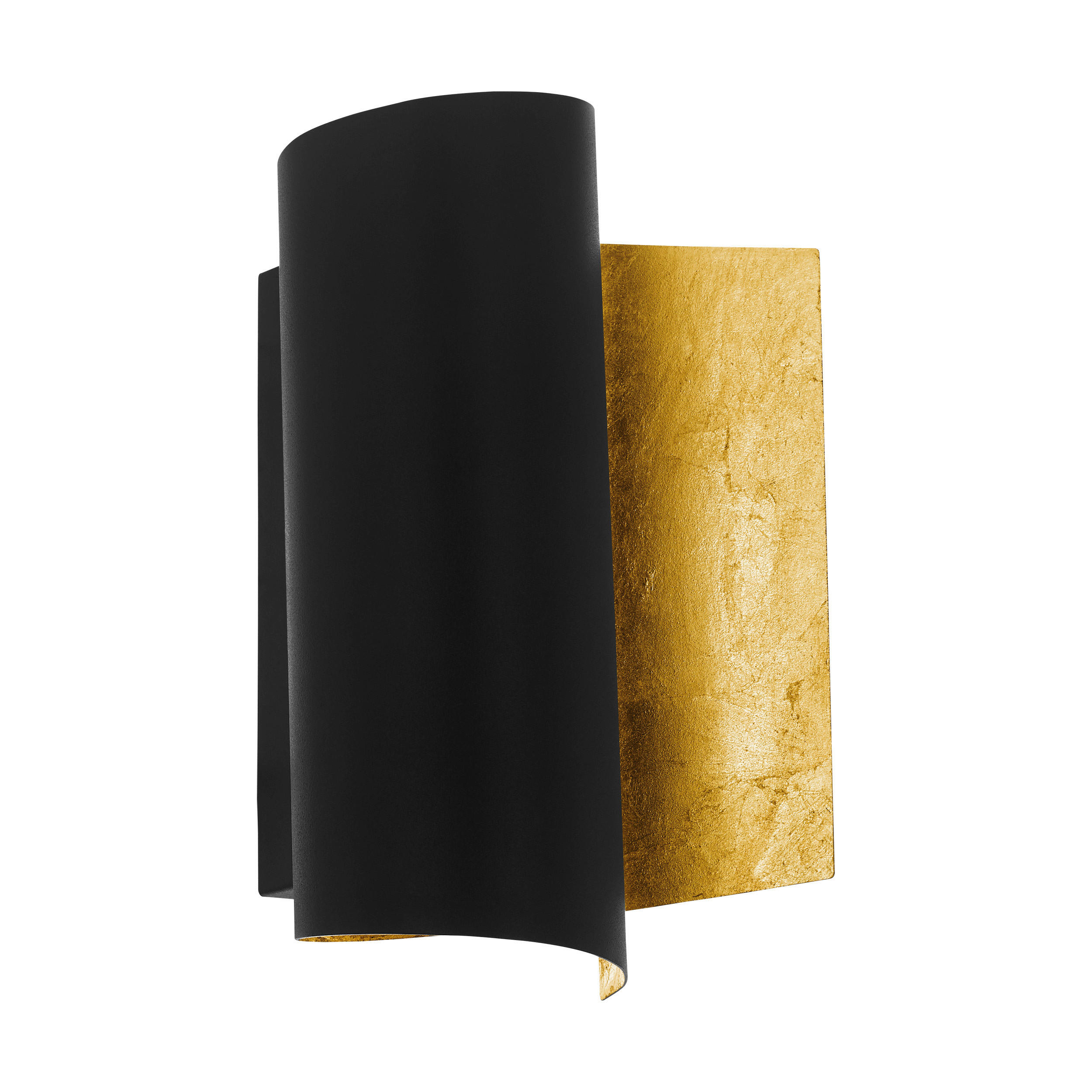 WANDLEUCHTE - Goldfarben/Schwarz, Design, Metall (25/16/11,5cm) - Eglo