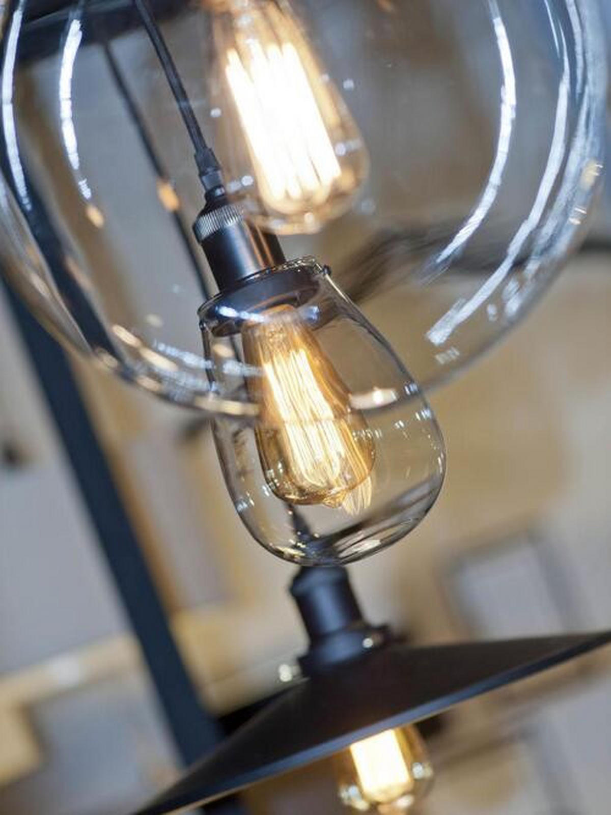 HÄNGELEUCHTE 30/250 cm  - Transparent/Schwarz, Design, Glas/Metall (30/250cm) - It's about Romi