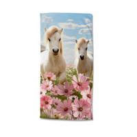 STRANDTUCH Good Morning Multicolor, Hellblau, Hellrosa 75/150 cm  - Hellrosa/Multicolor, Trend, Textil (75/150cm)