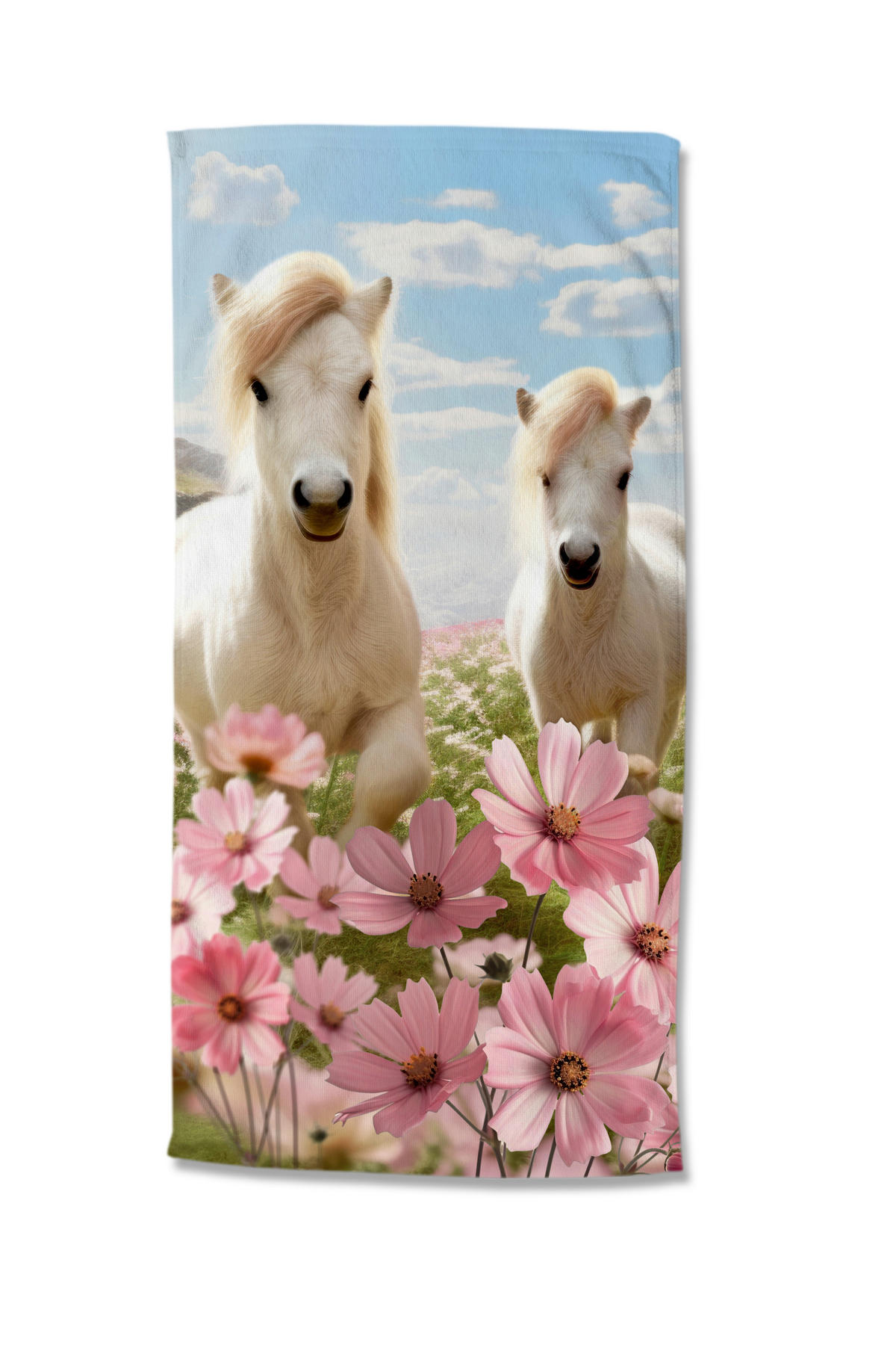 STRANDTUCH Good Morning Multicolor, Hellblau, Hellrosa 75/150 cm  - Hellrosa/Multicolor, Trend, Textil (75/150cm)