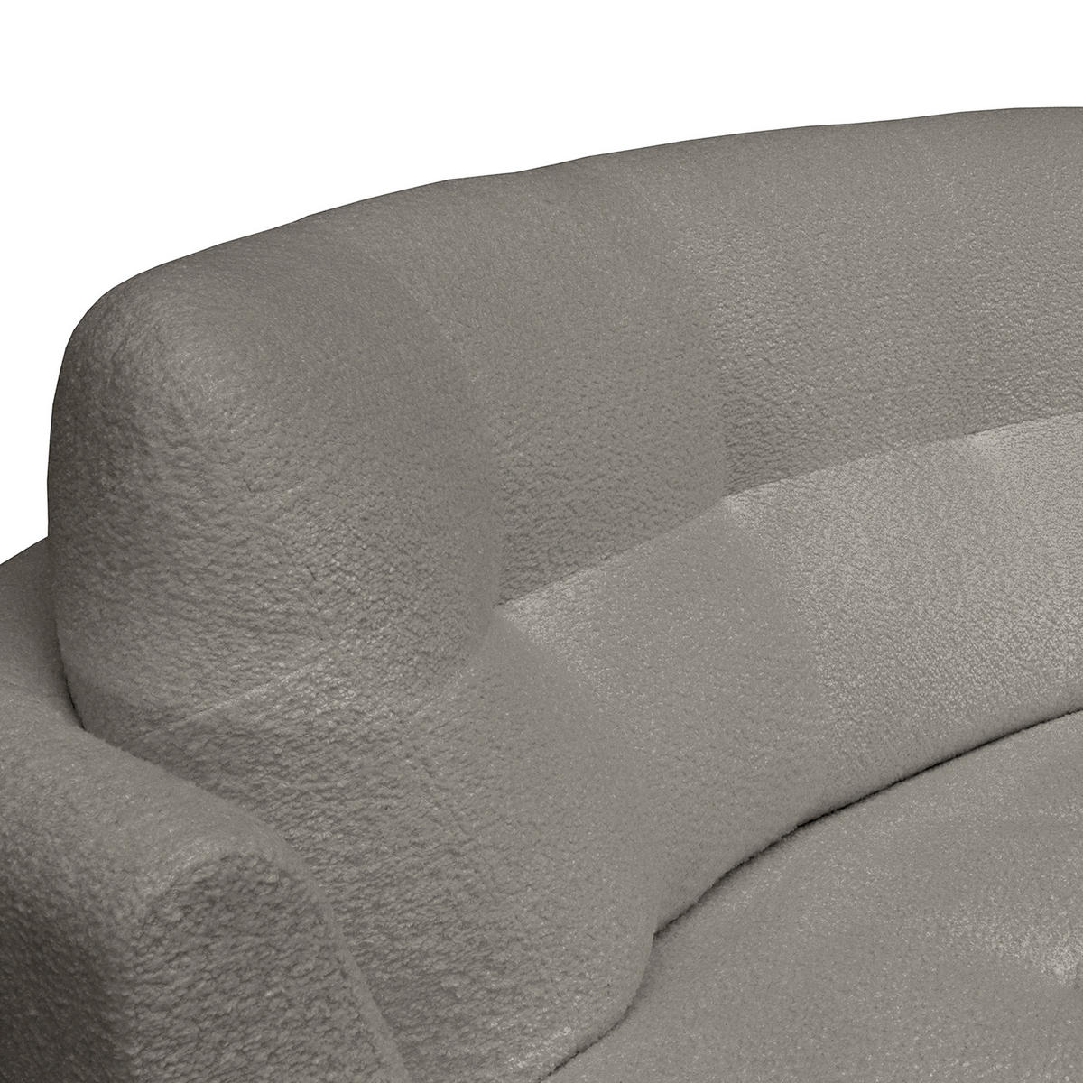 ECKSOFA in Bouclé Dunkelgrau  - Weiss/Dunkelgrau, Design, Kunststoff/Textil (300/113cm) - Livetastic