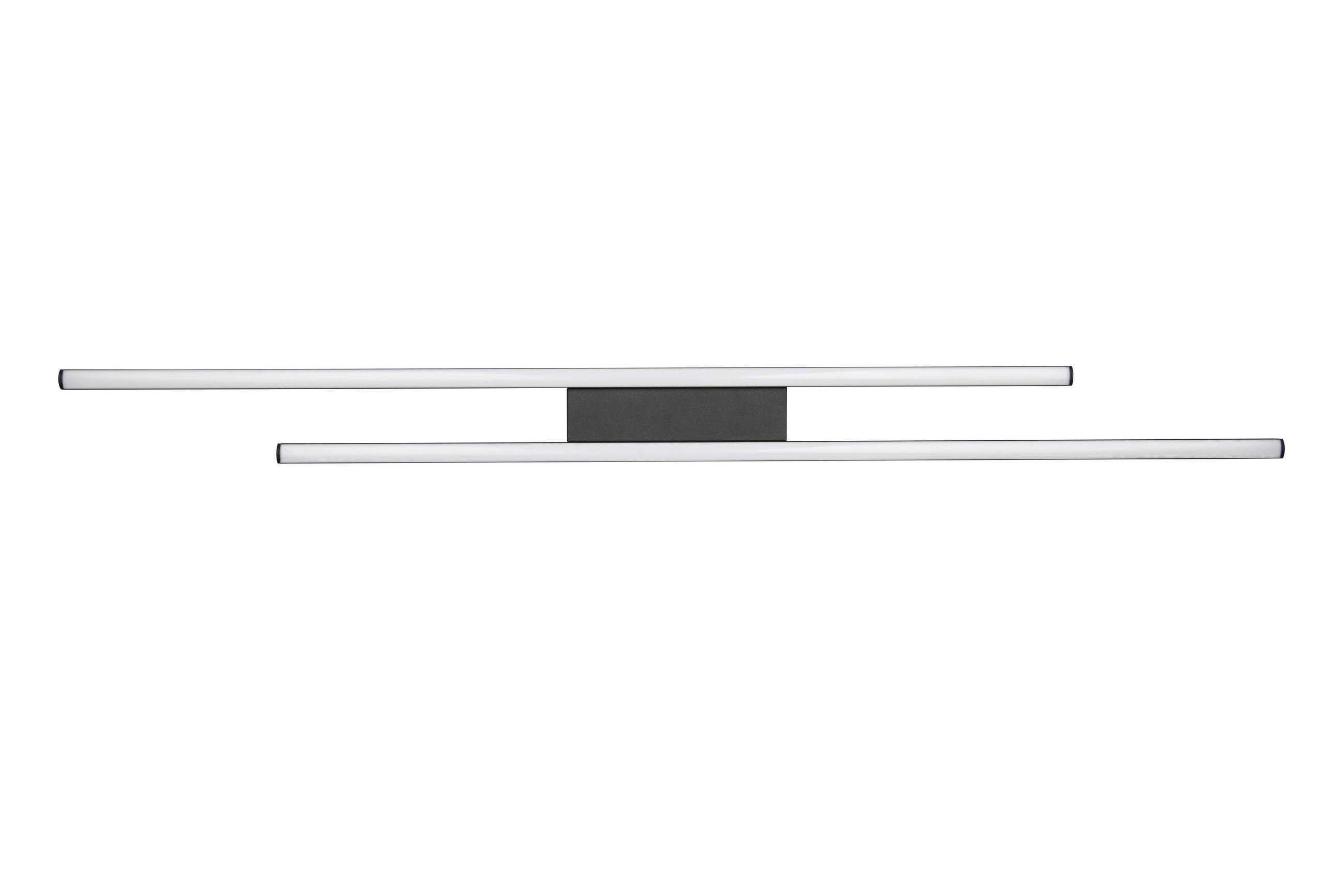 LED-DECKENLEUCHTE     - Schwarz, Design, Metall (110,0/5/8,5cm)