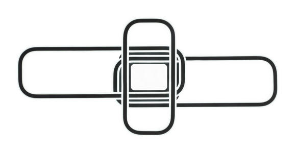 LED-DECKENLEUCHTE 103/46/11 cm   - Schwarz/Weiß, Design, Kunststoff/Metall (103/46/11cm) - Novel