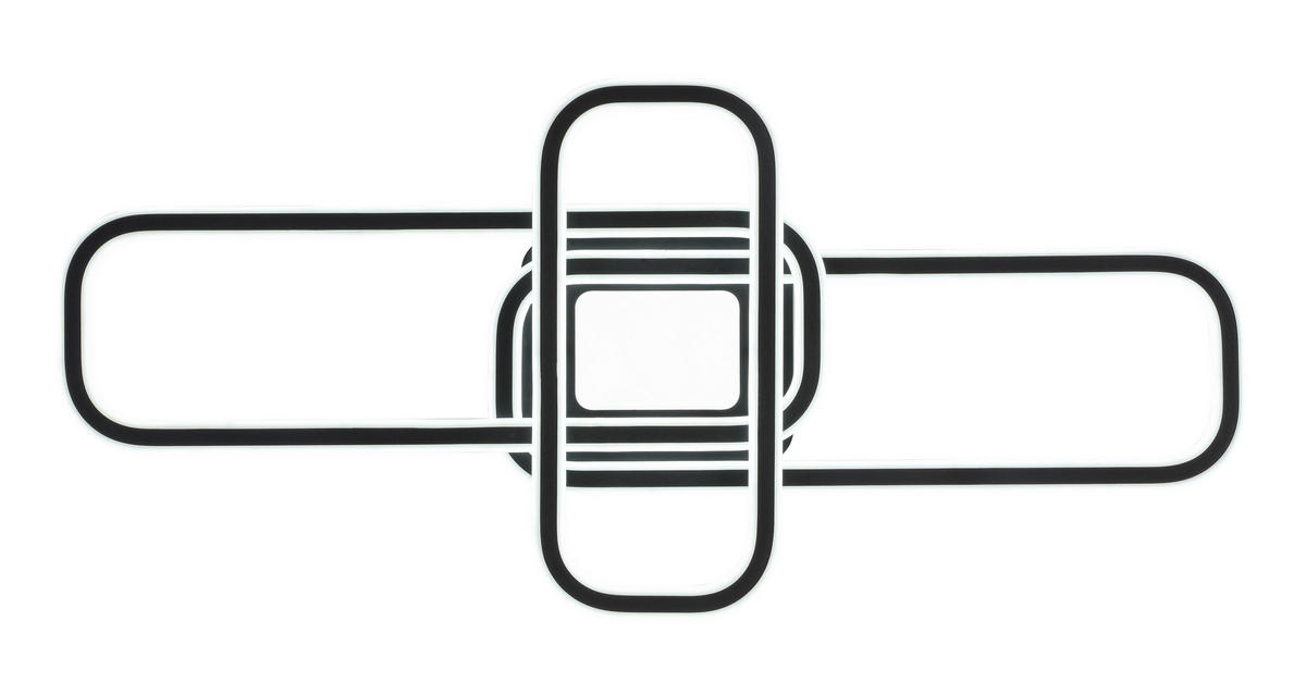 STROPNÍ LED SVÍTIDLO, 103/46/11 cm - bílá/černá, Design, kov/plast (103/46/11cm) - Novel