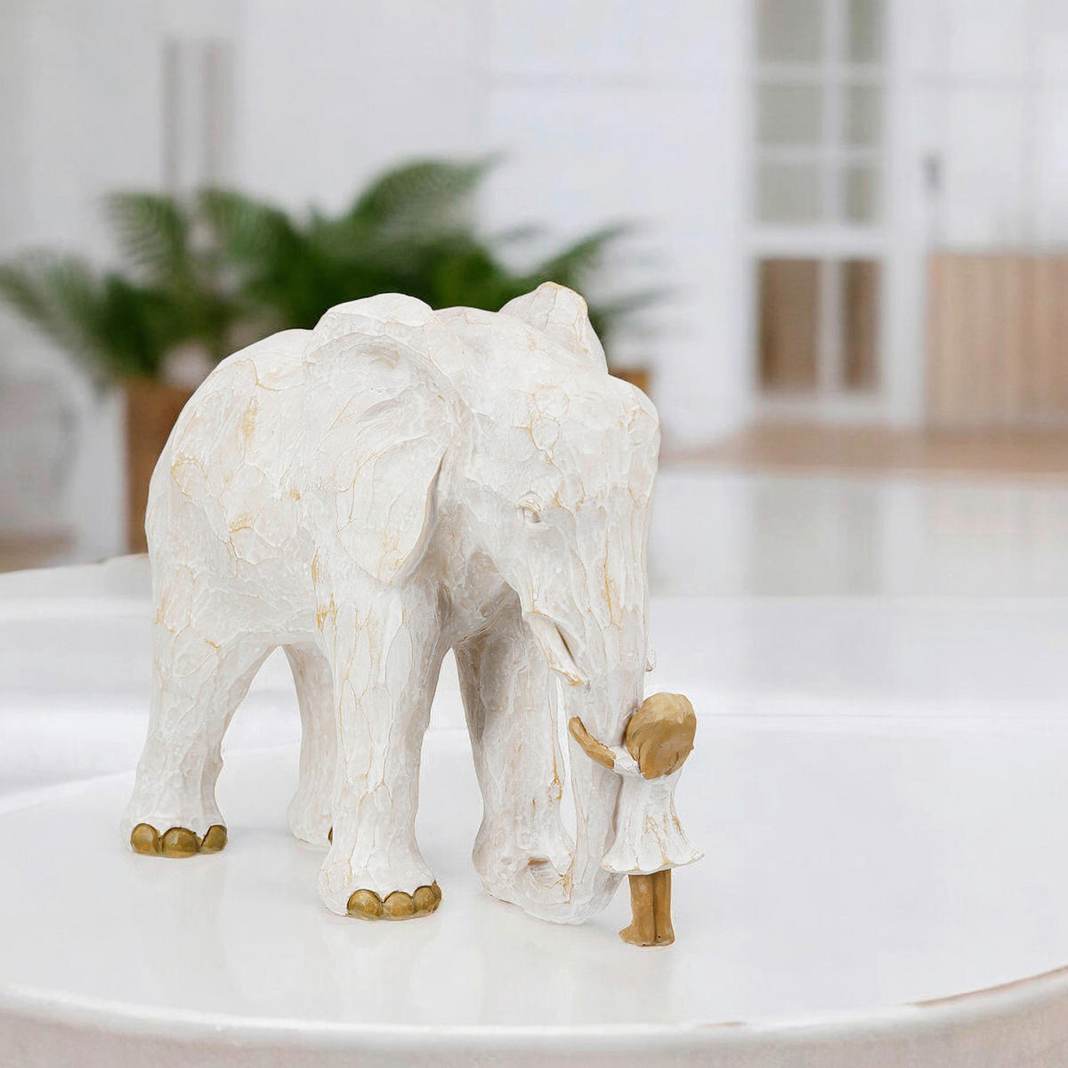 SKULPTUR - Creme, Basics, Kunststoff (28,5/23/15cm)