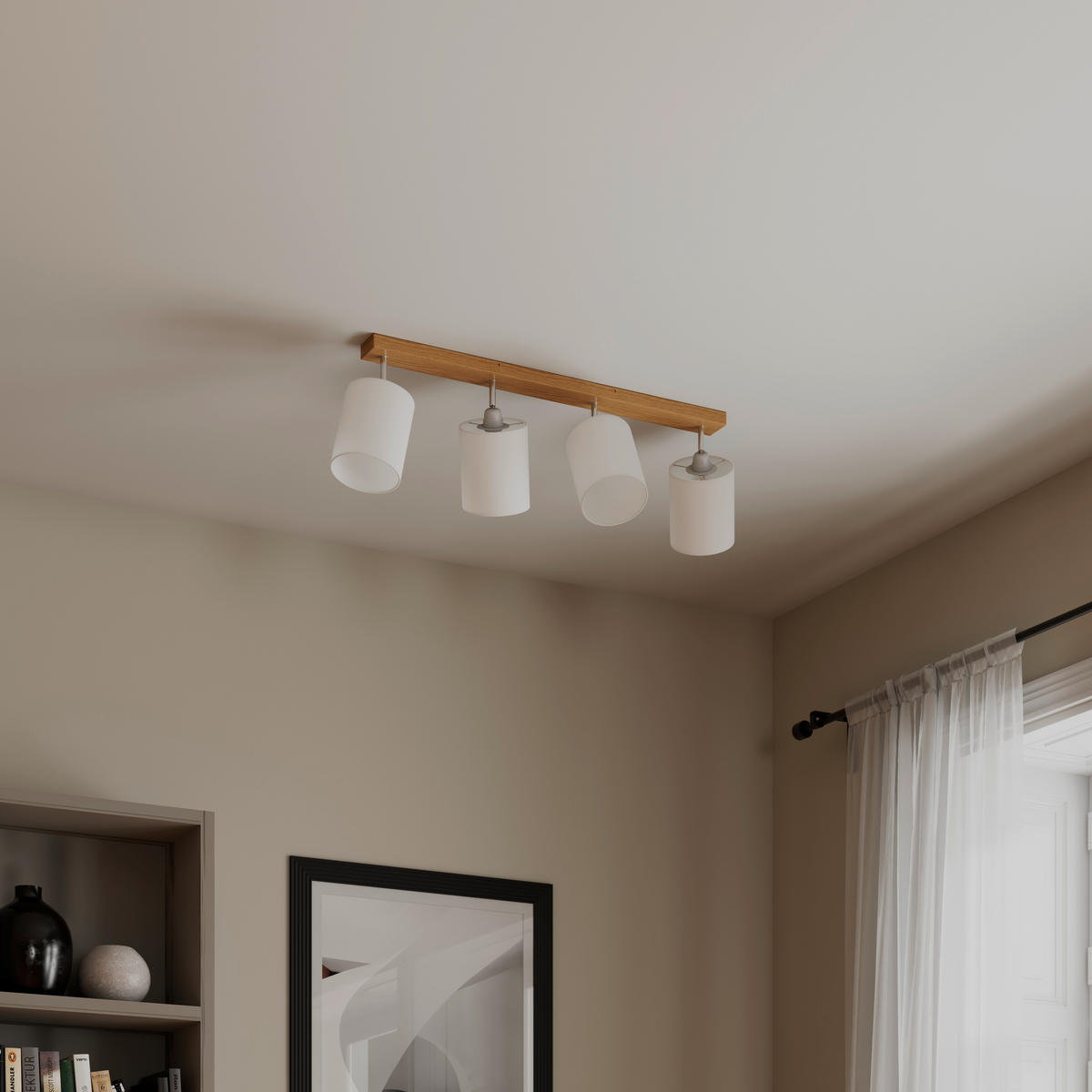 STRAHLER Sofia 104/38/26 cm  - Eschefarben/Weiß, Natur, Holz/Textil (104/38/26cm) - Marama