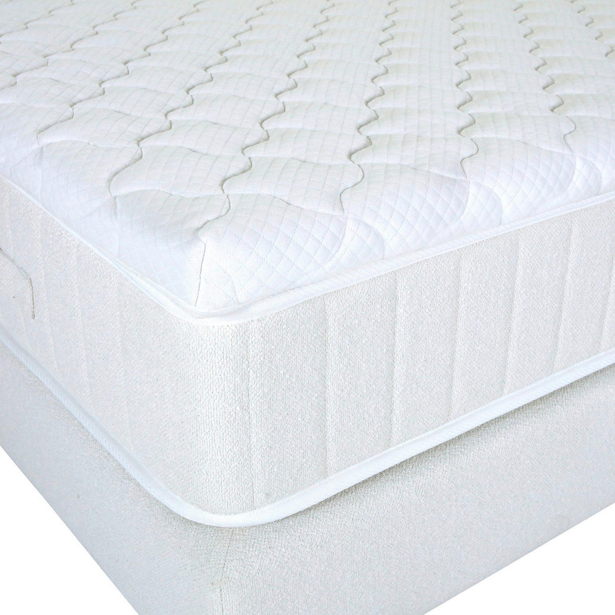 BOXSPRINGBETT 180/200 cm  in Weiß  - Schwarz/Weiß, Design, Holzwerkstoff/Textil (180/200cm) - Esposa