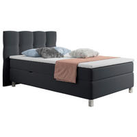 BOXBETT 120/200 cm  in Anthrazit  - Anthrazit/Alufarben, Konventionell, Kunststoff/Textil (120/200cm) - Carryhome