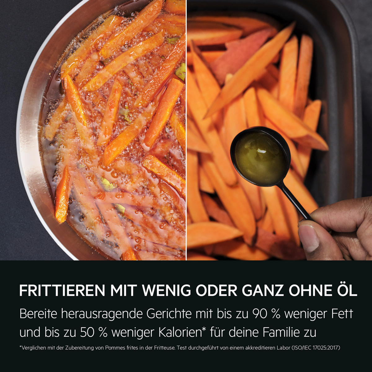 HEIßLUFTFRITTEUSE AAF7SB 6,9 L  - Schwarz, Basics, Kunststoff (32,5/39,7/44,4cm) - AEG