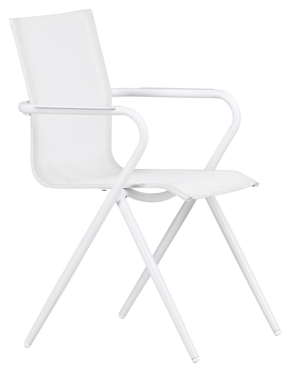 Stapelsessel 2er-Set - Weiß, KONVENTIONELL, Metall (58/86/63cm) - Gardenson