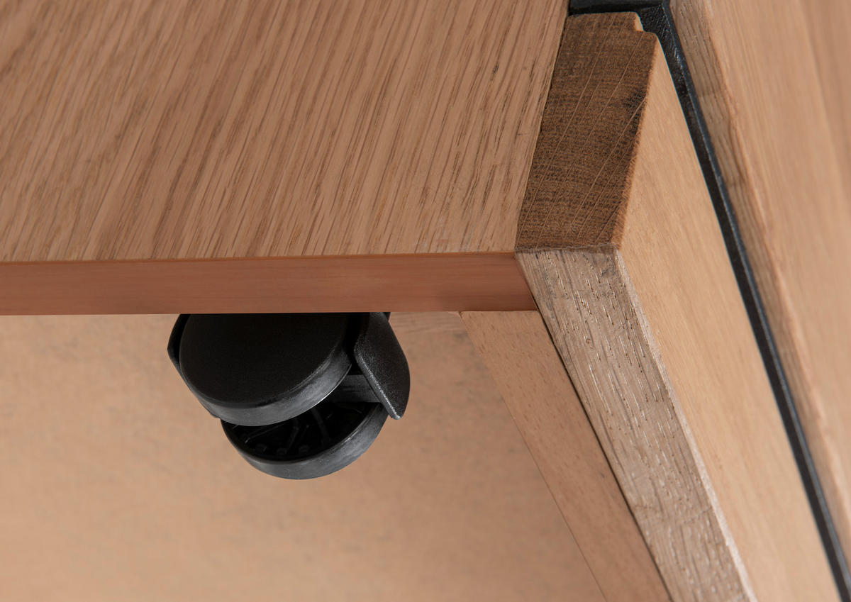 KOMMODE  in 120/66/42 cm  - Eichefarben/Schwarz, Natur, Holz/Metall (120/66/42cm) - Linea Natura