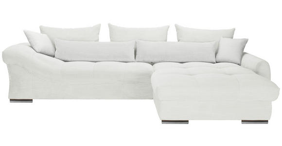 ECKSOFA Naturfarben Cord Zierkissen, Rückenkissen, Rücken echt  - Chromfarben/Naturfarben, KONVENTIONELL, Textil/Metall (335/225cm) - Carryhome