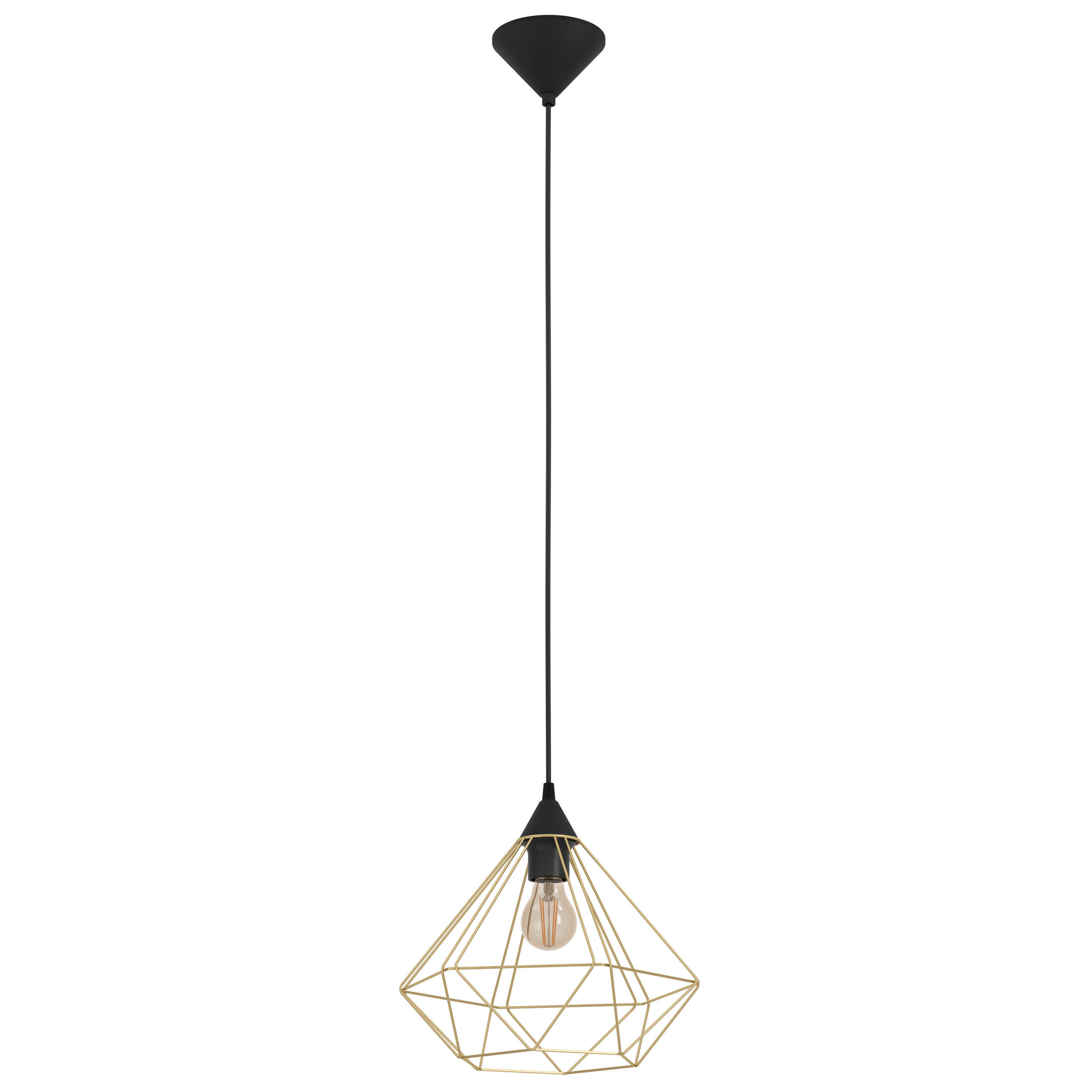 LAMPĂ SUSPENDATĂ 32,5/110 cm  - negru/alămiu, Trend, metal (32,5/110cm) - Marama