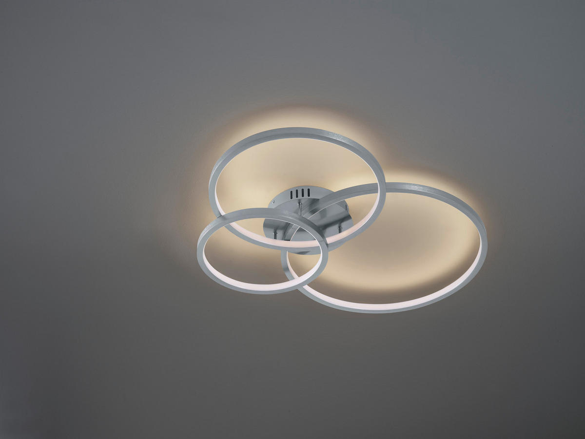 STROPNA LED-SVETILKA  AARON 36 W//3000-6000 K/230 V/ - barve niklja, Design, kovina (79/64/10,5cm)