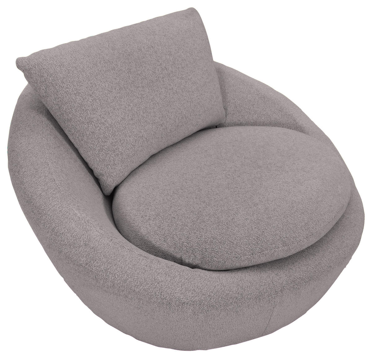 SESSEL in Flachgewebe Grau  - Schwarz/Grau, Design, Textil/Metall (130/78/112cm) - Lomoco